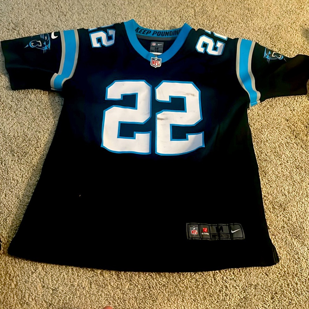 Christian mccaffrey panther jersey size youth medium